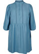 Knee-length dress with embroidery and 3/4 sleeves, Blue Heaven, Packshot image number 0