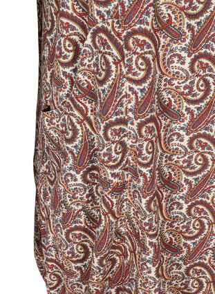 Short-sleeved viscose dress with print, Burned Paisley, Packshot image number 3