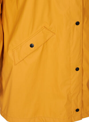 Hooded raincoat with taped seams, Spruce Yellow, Packshot image number 3