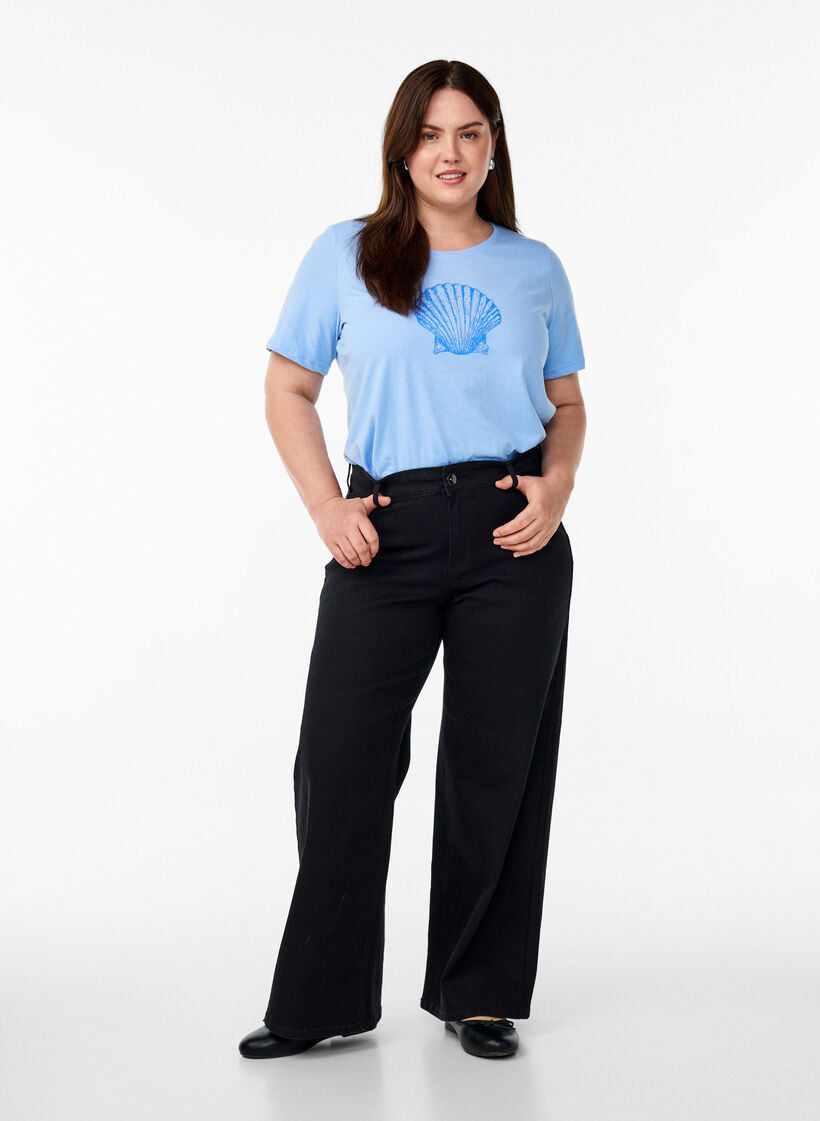 FLASH - T-shirt with motif, Light Blue, Model image number 1