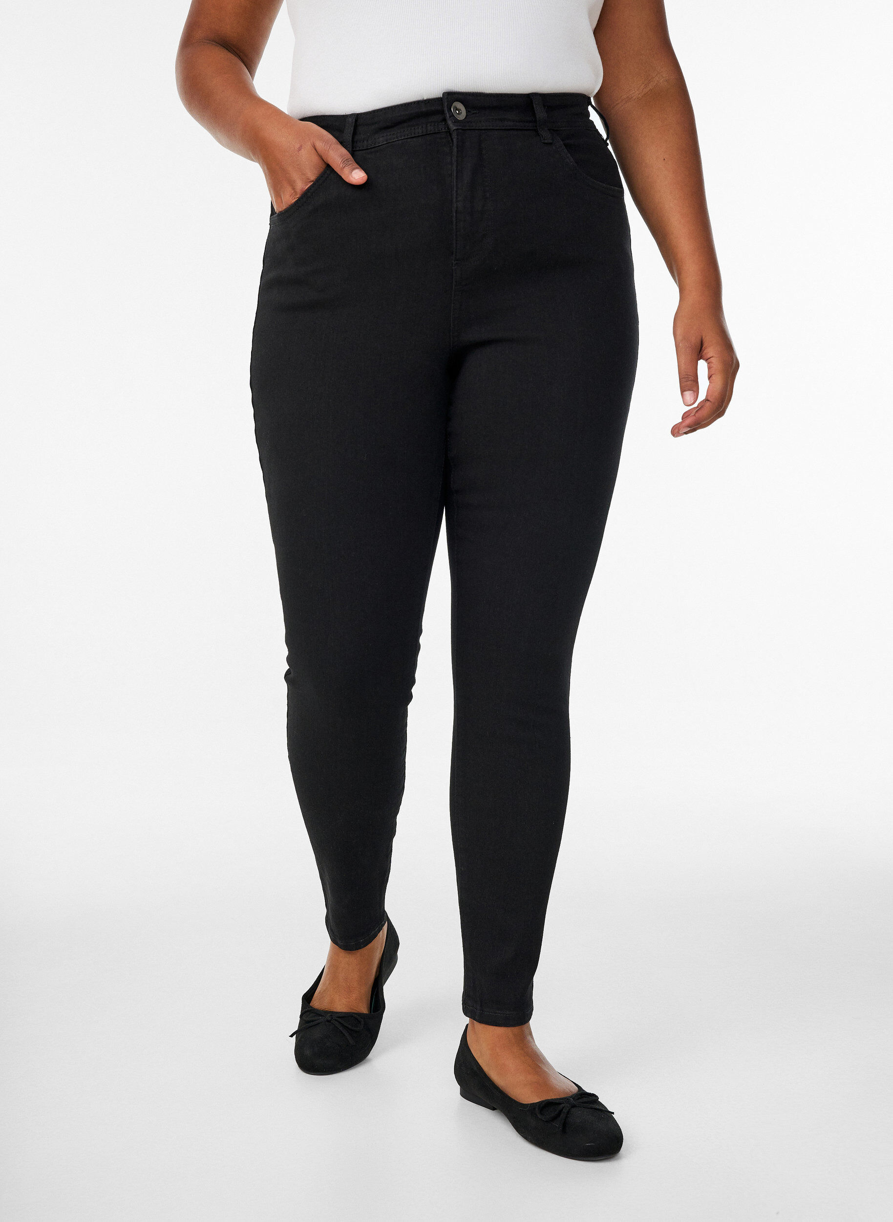 Zizzifashion Jeans with super slim fit, Black, Model image number 2