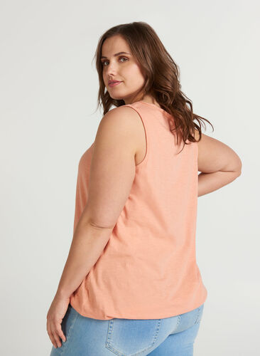 Top with lace trim, Shrimp, Model image number 1