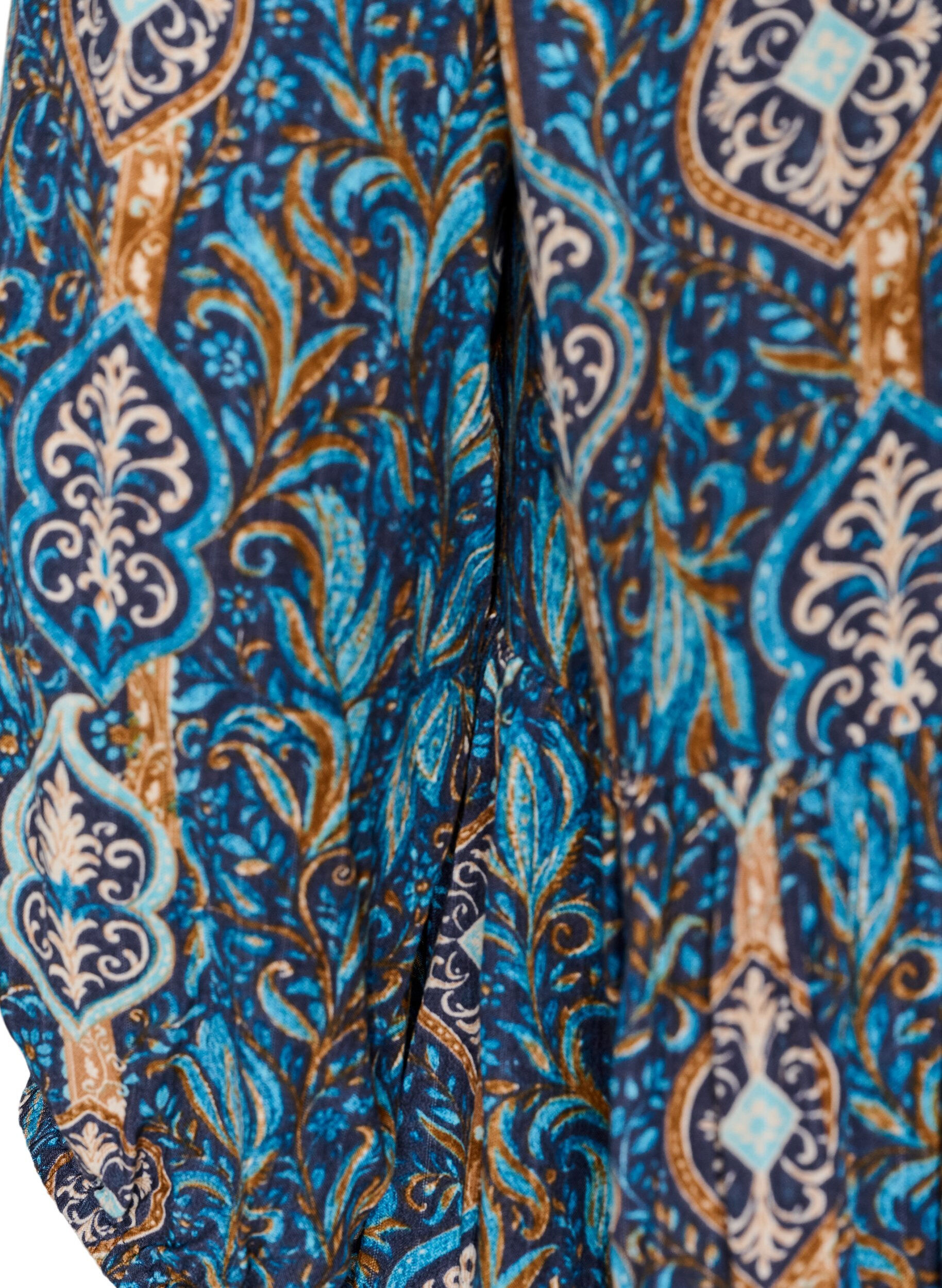 ZizzifashionBlouse with paisley print and lace detail, Light Blue, Packshot image number 3