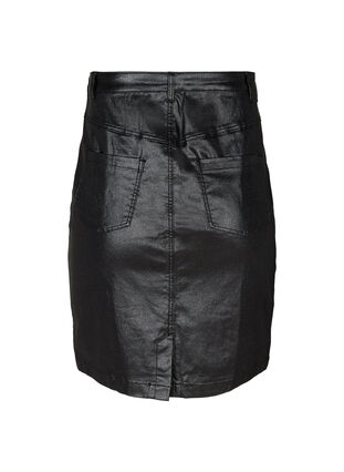 Close-fitting sparkly skirt with a slit, Black w/glitter, Packshot image number 1
