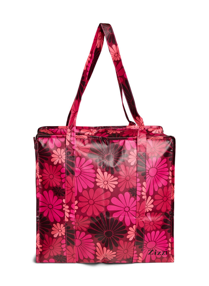 Shopping bag with zipper, Red, Packshot image number 1