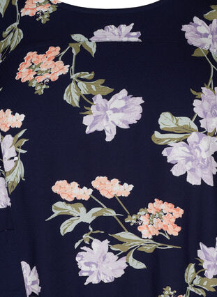 Dress, D.Blue/Purple Flower, Packshot image number 2