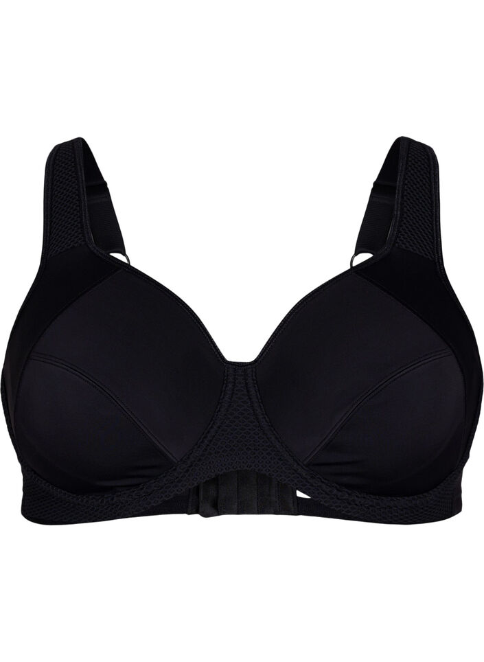 CORE, HIGH SUPPORT WIRE BRA - Sports bra with underwire, Black, Packshot image number 0