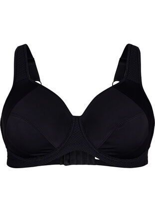CORE, HIGH SUPPORT WIRE BRA - Sports bra with underwire, Black, Packshot image number 0