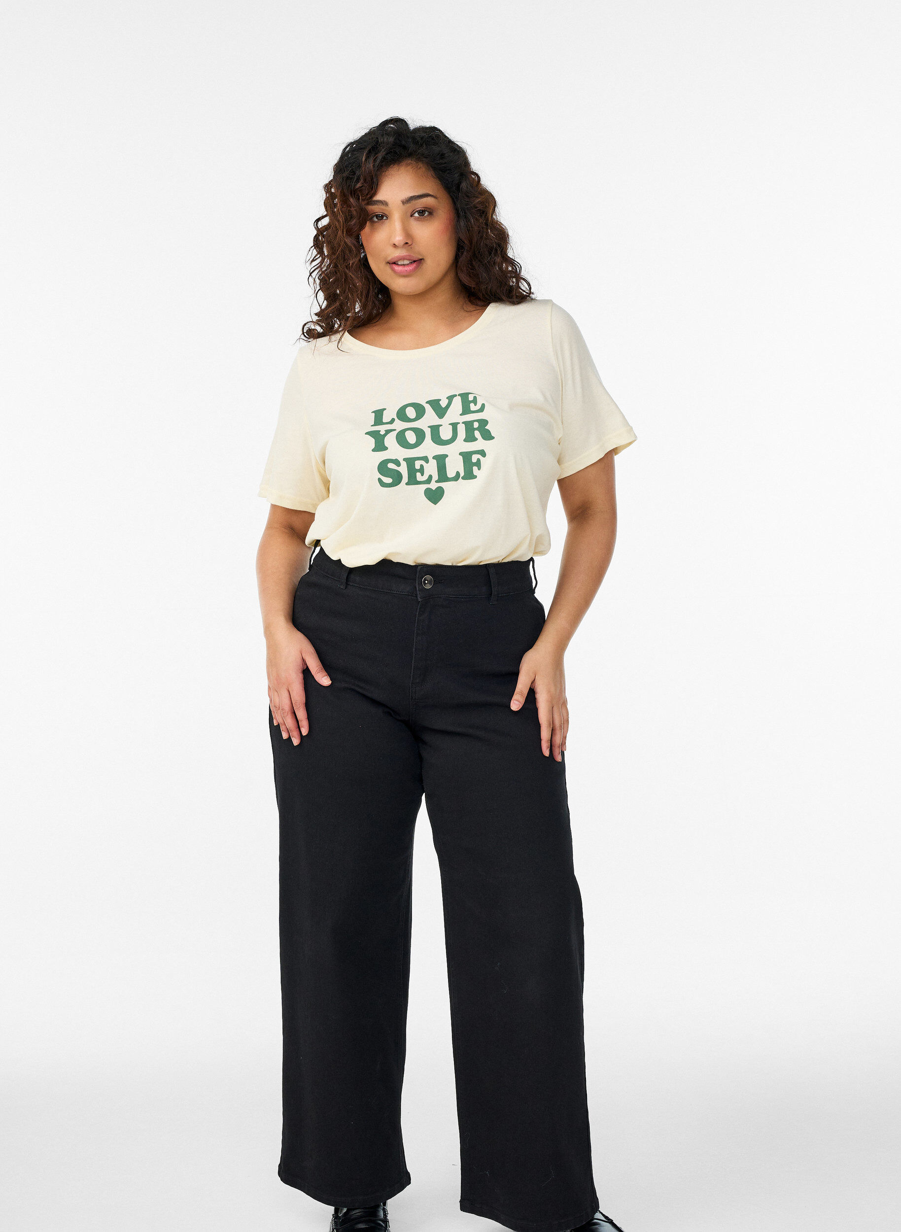 Zizzifashion FLASH - T-shirt with print, Yellow, Model image number 1