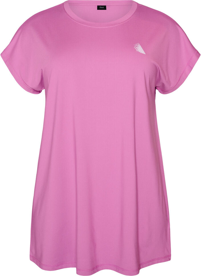 Long workout T-shirt, Pink, Packshot image number 0