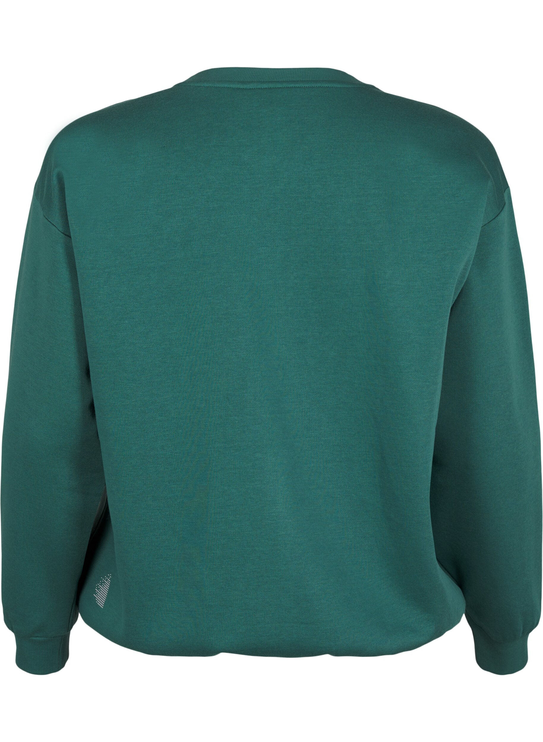 Zizzifashion Sweatshirt with terry text, Green, Packshot image number 1