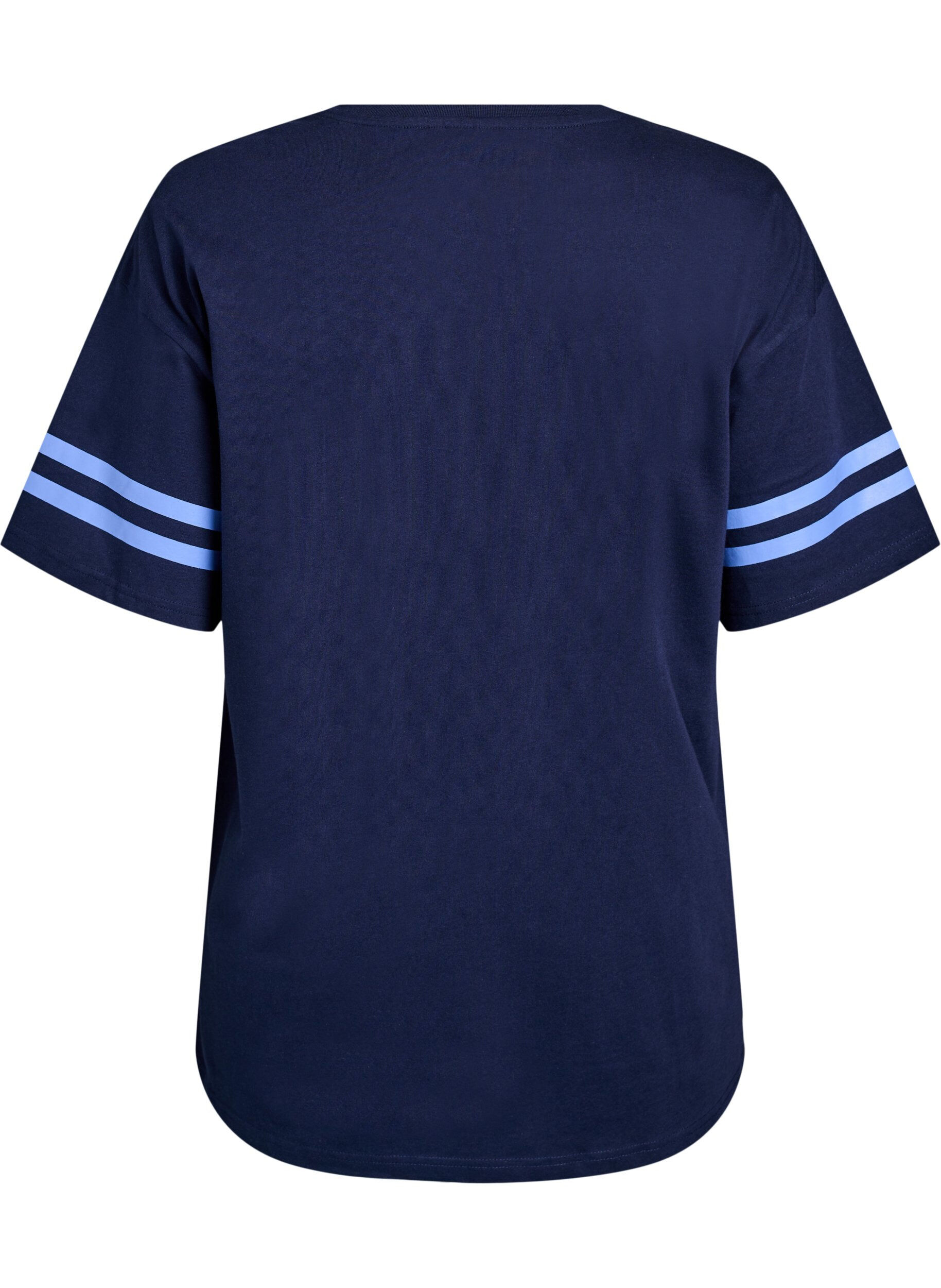 Zizzifashion Sporty oversized college T-shirt, Blue, Packshot image number 1