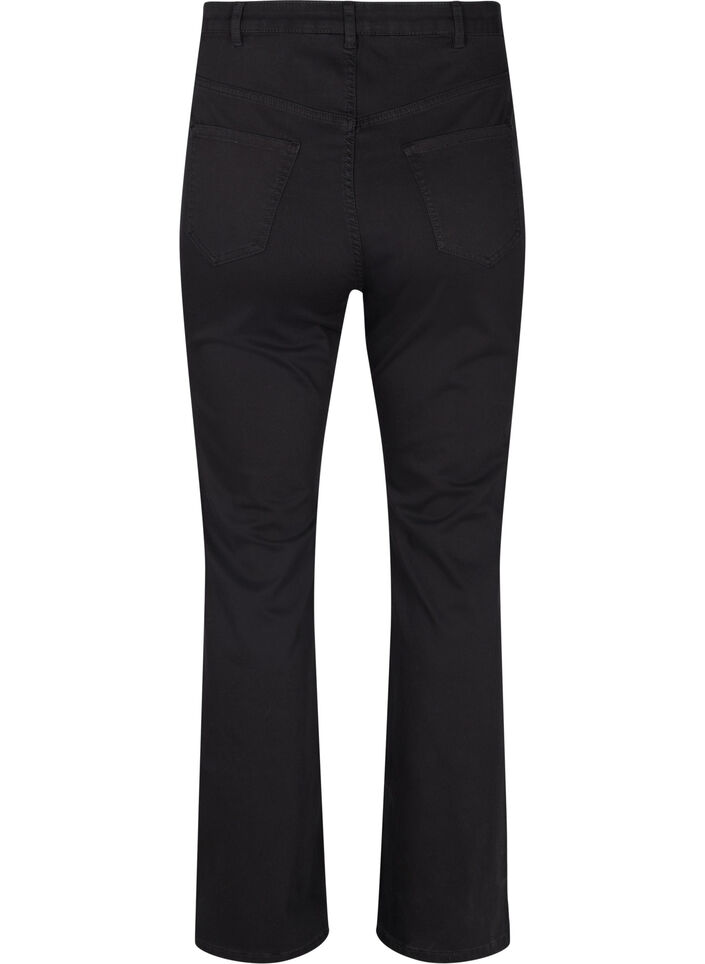 Flared jeans with extra high waist, Black, Packshot image number 1