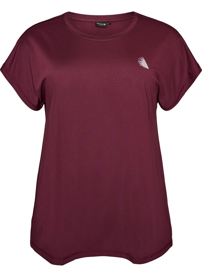 Solid-coloured training T-shirt, Red, Packshot image number 0