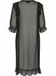 Midi dress in a lightweight, sheer fabric with dots and ruffles, Black, Packshot image number 1