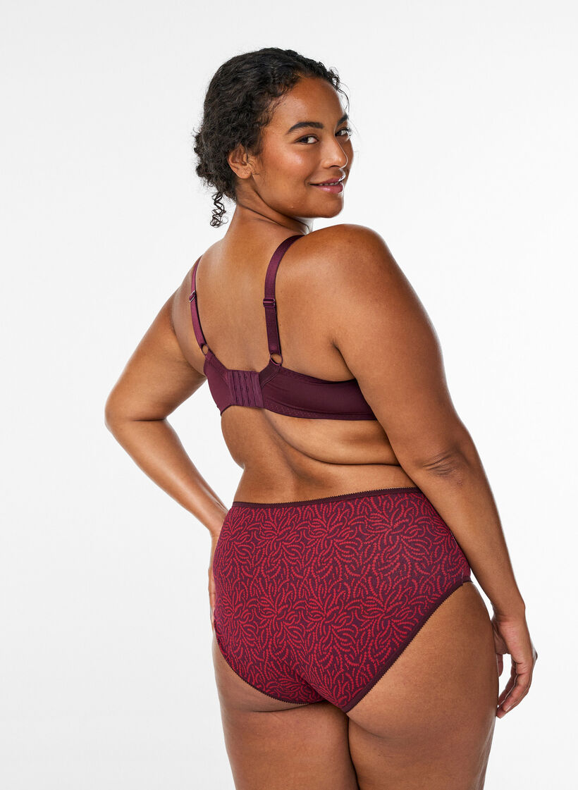 7-pack of panties with a regular waist, Red, Model image number 1