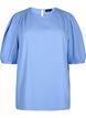 Viscose blouse with 1/2 sleeves, Cornflower Blue, Packshot image number 0