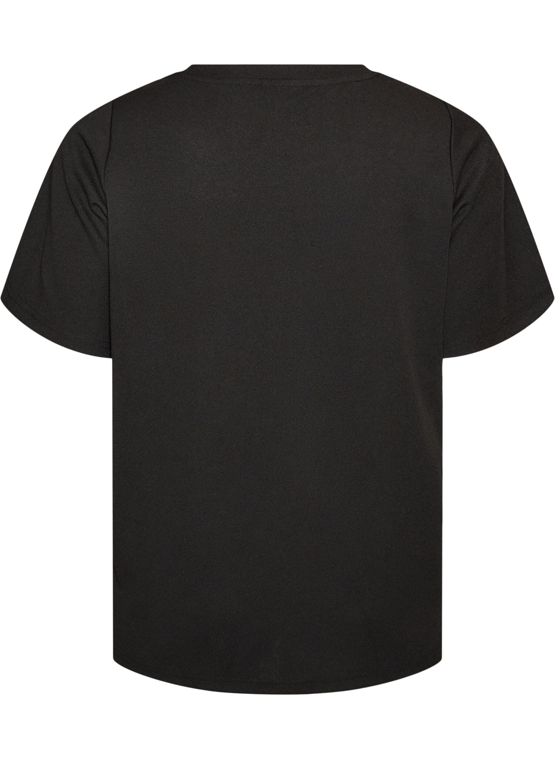 ZizzifashionT-shirt with slits and decorative knot closures, Black, Packshot image number 1