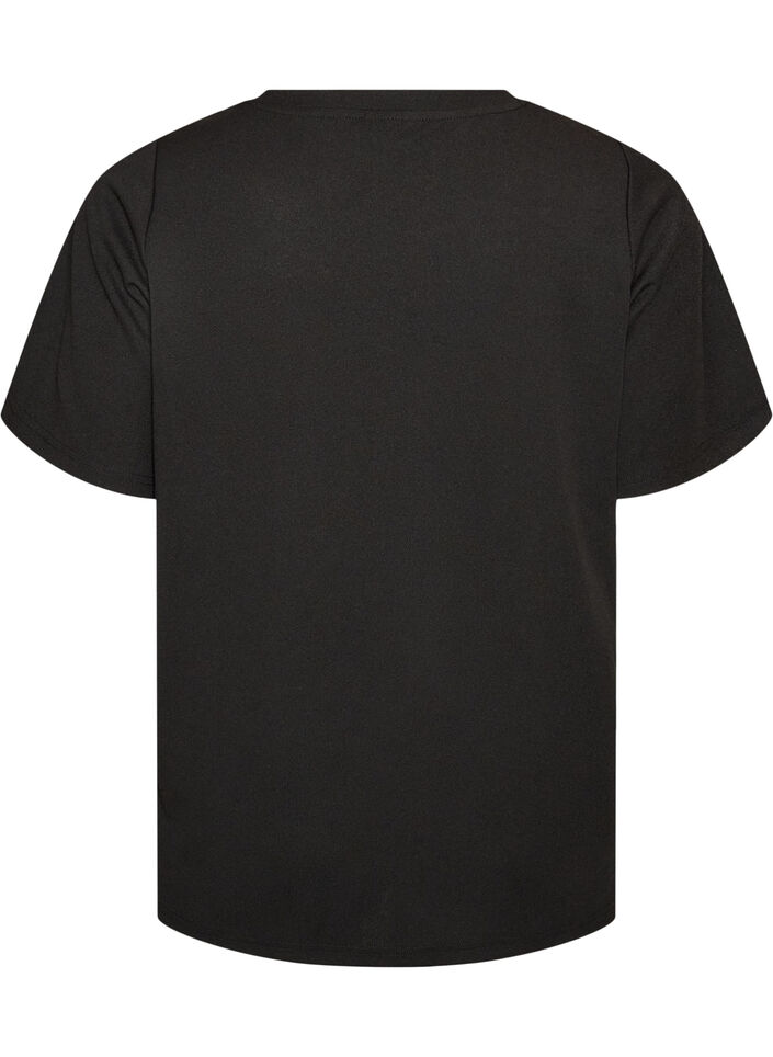 T-shirt with slits and decorative knot closures, Black, Packshot image number 1