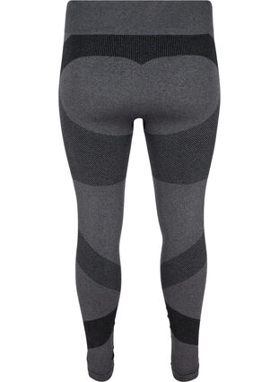 Seamless ski leggings, Dark Grey Melange, Packshot image number 1