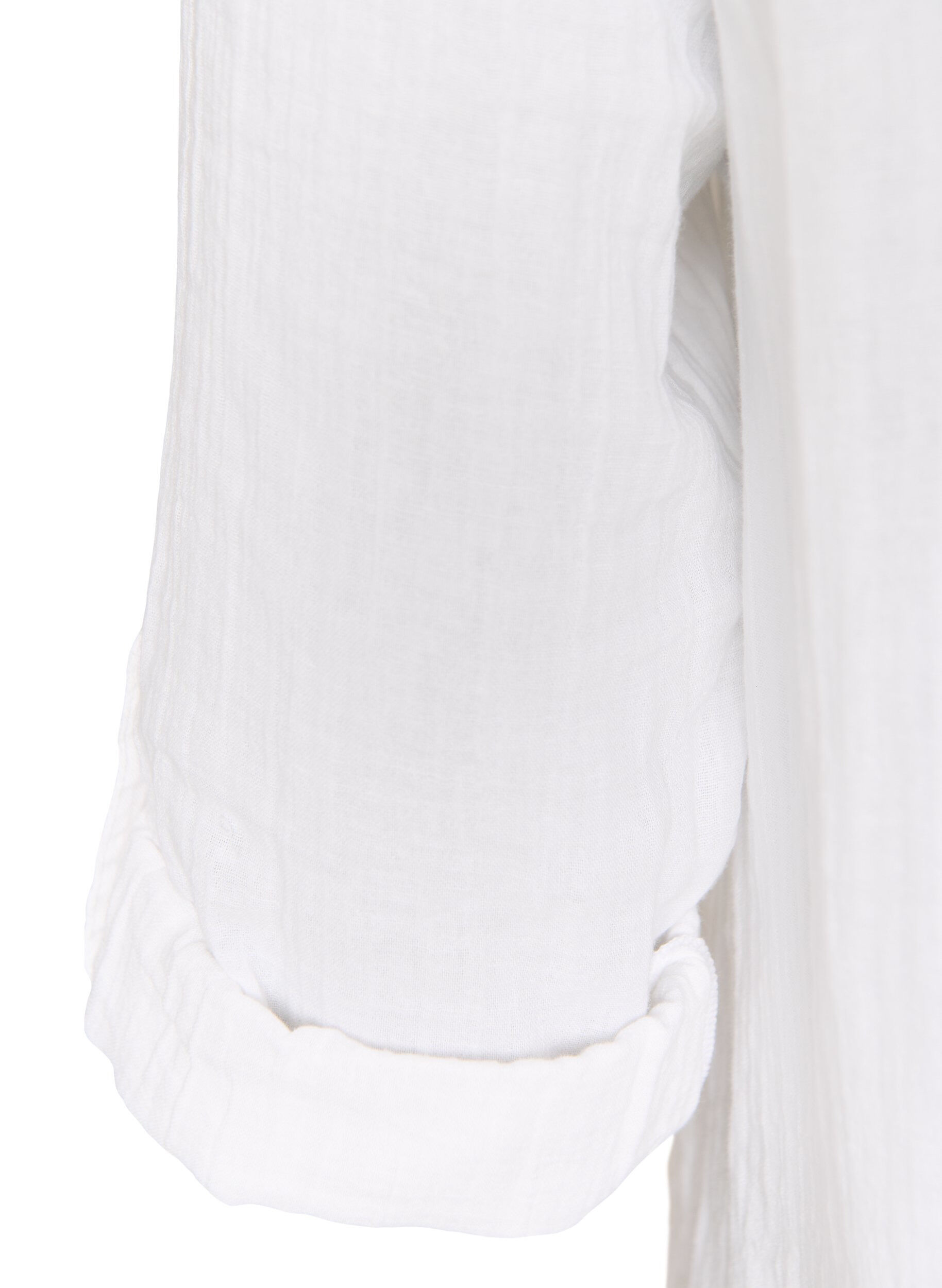 ZizzifashionCotton muslin tunic with broderie anglaise, White, Packshot image number 3
