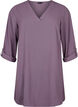 A-shape tunic with 3/4 sleeves, Vintage Violet, Packshot image number 0