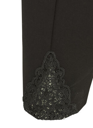 Classic trousers with lace, Black, Packshot image number 3