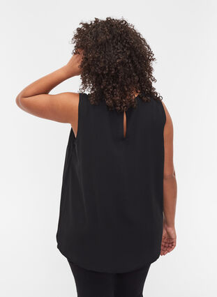 Beaded top with collar, Black, Model image number 1