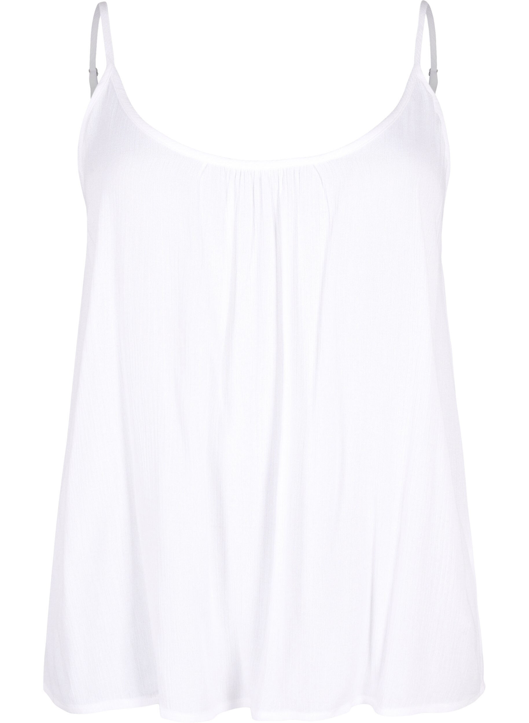 Zizzifashion Strap top in viscose, White, Packshot image number 0