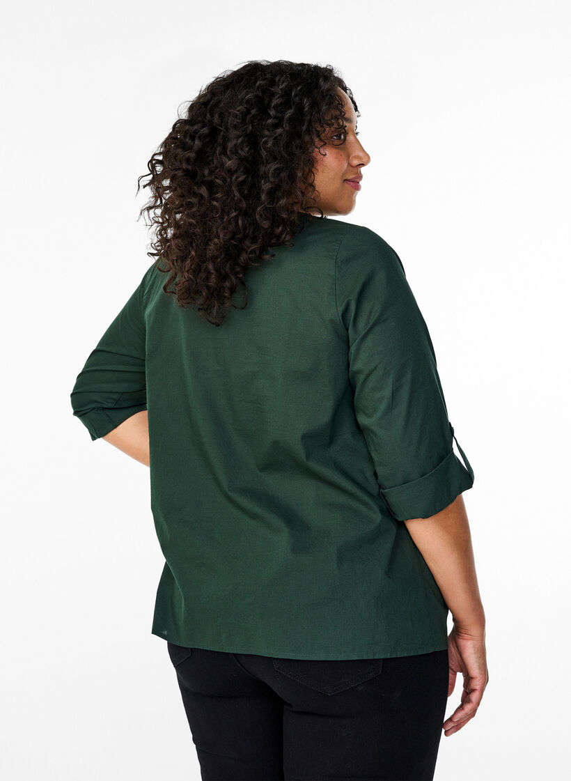 FLASH - Shirt with crochet detail, Scarab, Model image number 1