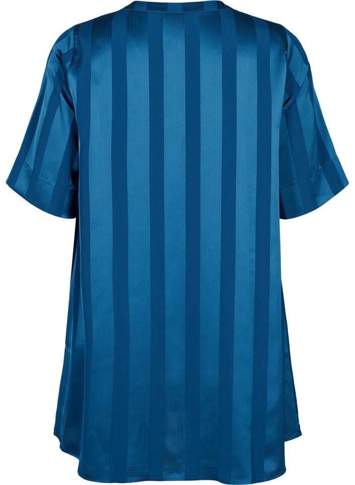 A-line dress with stripes and 1/2 sleeves, Titan, Packshot image number 1