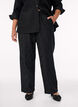 Trousers with a lace texture and glitter thread, Black, Model image number 2
