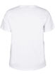 Organic cotton t-shirt with print, Bright White Printet, Packshot image number 1