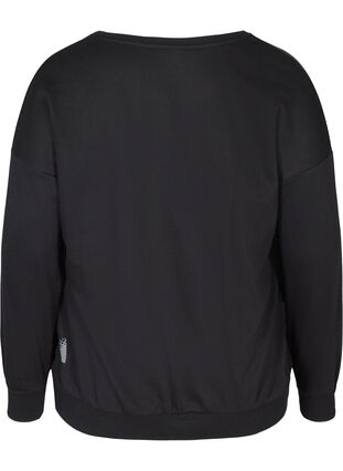Sweatshirt with print details, Black, Packshot image number 1