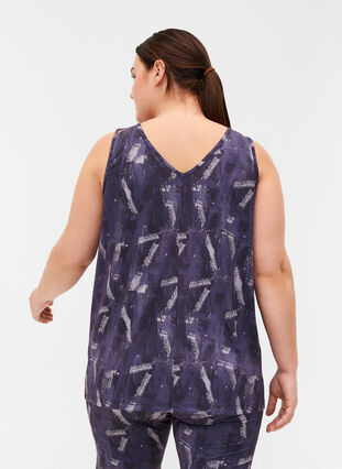Printed exercise top in an A-line, Nicole Print, Model image number 1