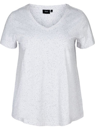 V-neck t-shirt, White, Packshot image number 0