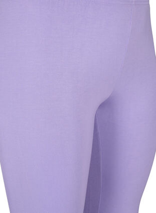 Basic 3/4 leggings in viscose, Violet Tulip, Packshot image number 2