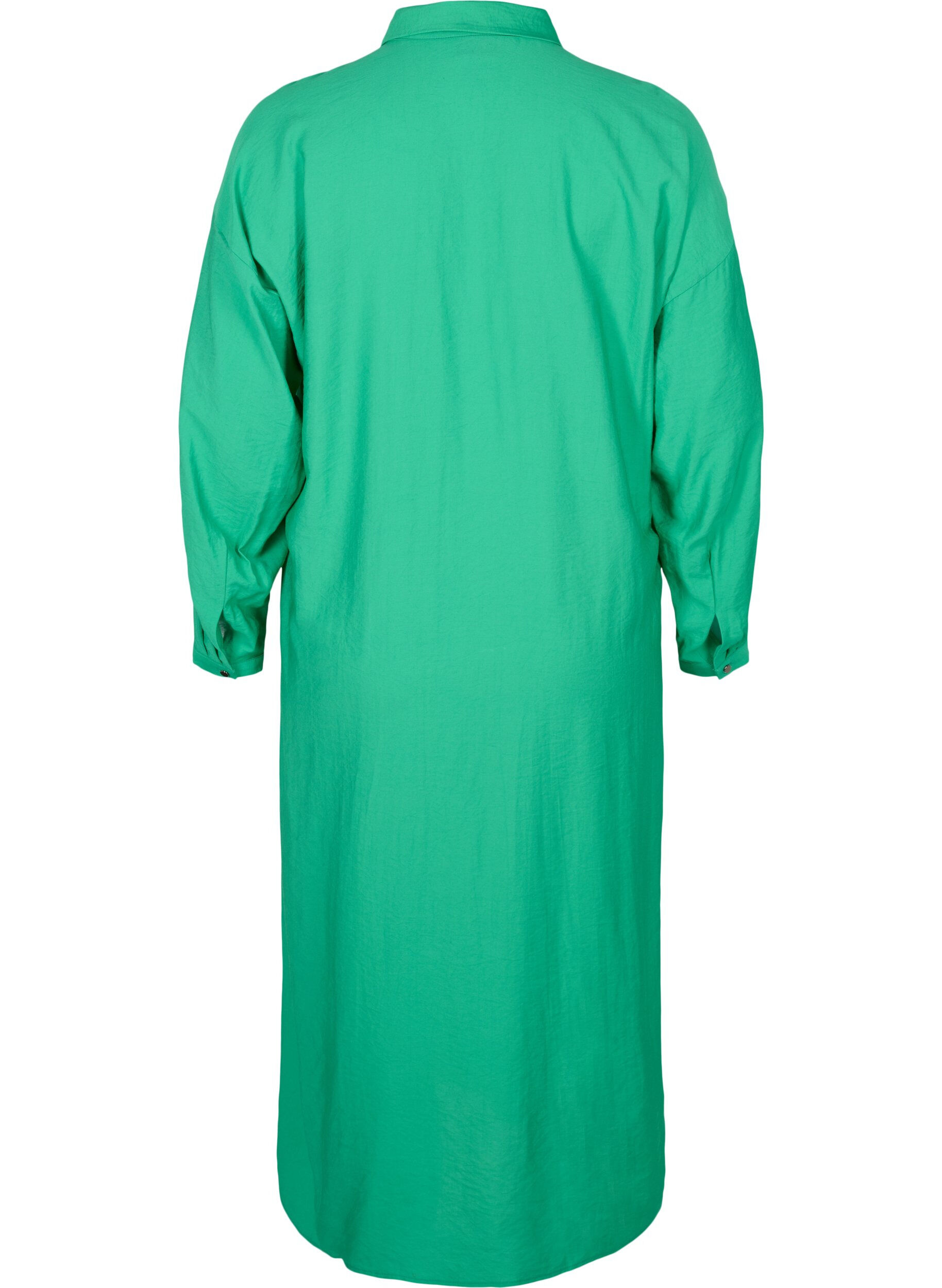 Zizzifashion Long viscose shirt with slits, Mint, Packshot image number 1