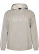 Hoodie with embroidered motif, Grey, Packshot image number 0