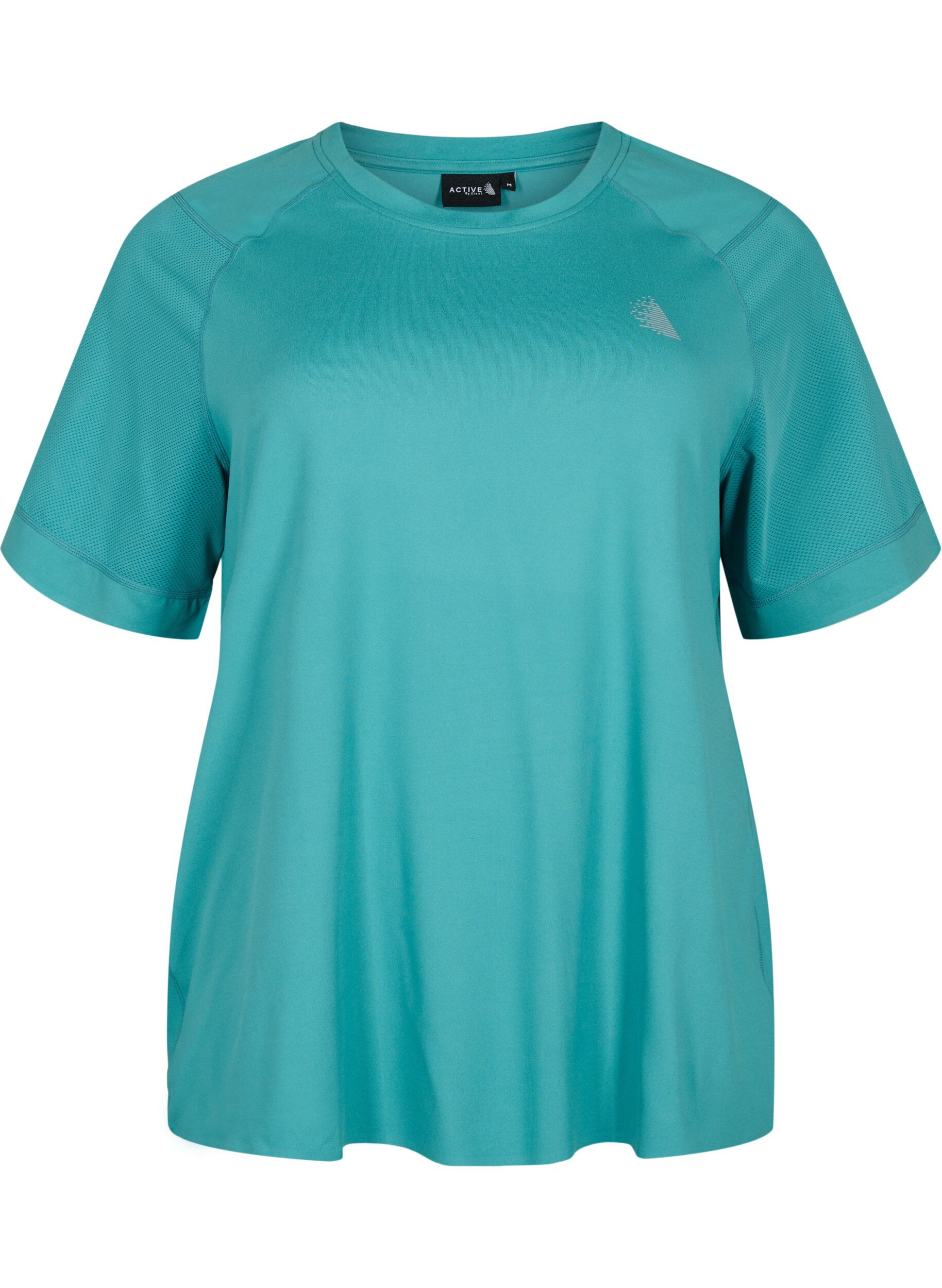 Zizzifashion Short-sleeved training t-shirt with round neck, Green-Blue Slate, Packshot image number 0