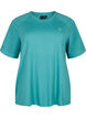 Short-sleeved training t-shirt with round neck, Green-Blue Slate, Packshot image number 0