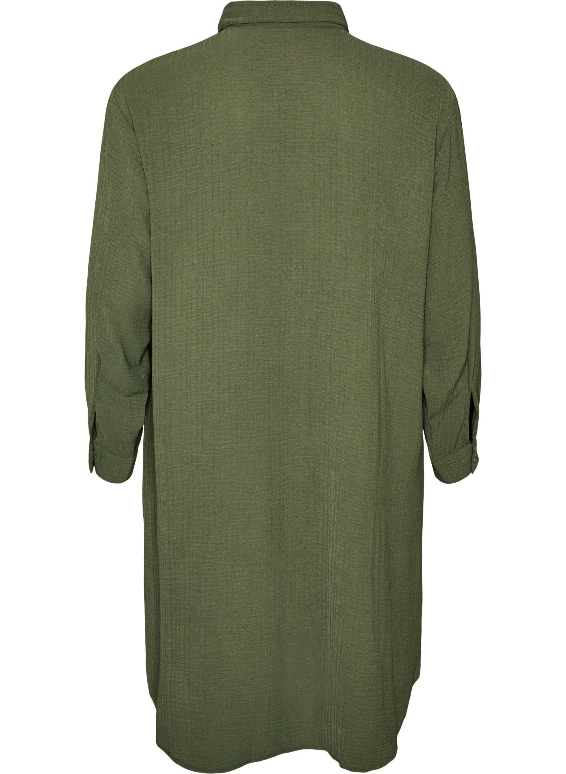 ZizzifashionLong shirt with a light texture, Green, Packshot image number 1