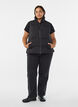 Short puff vest with high collar, Black, Model image number 1