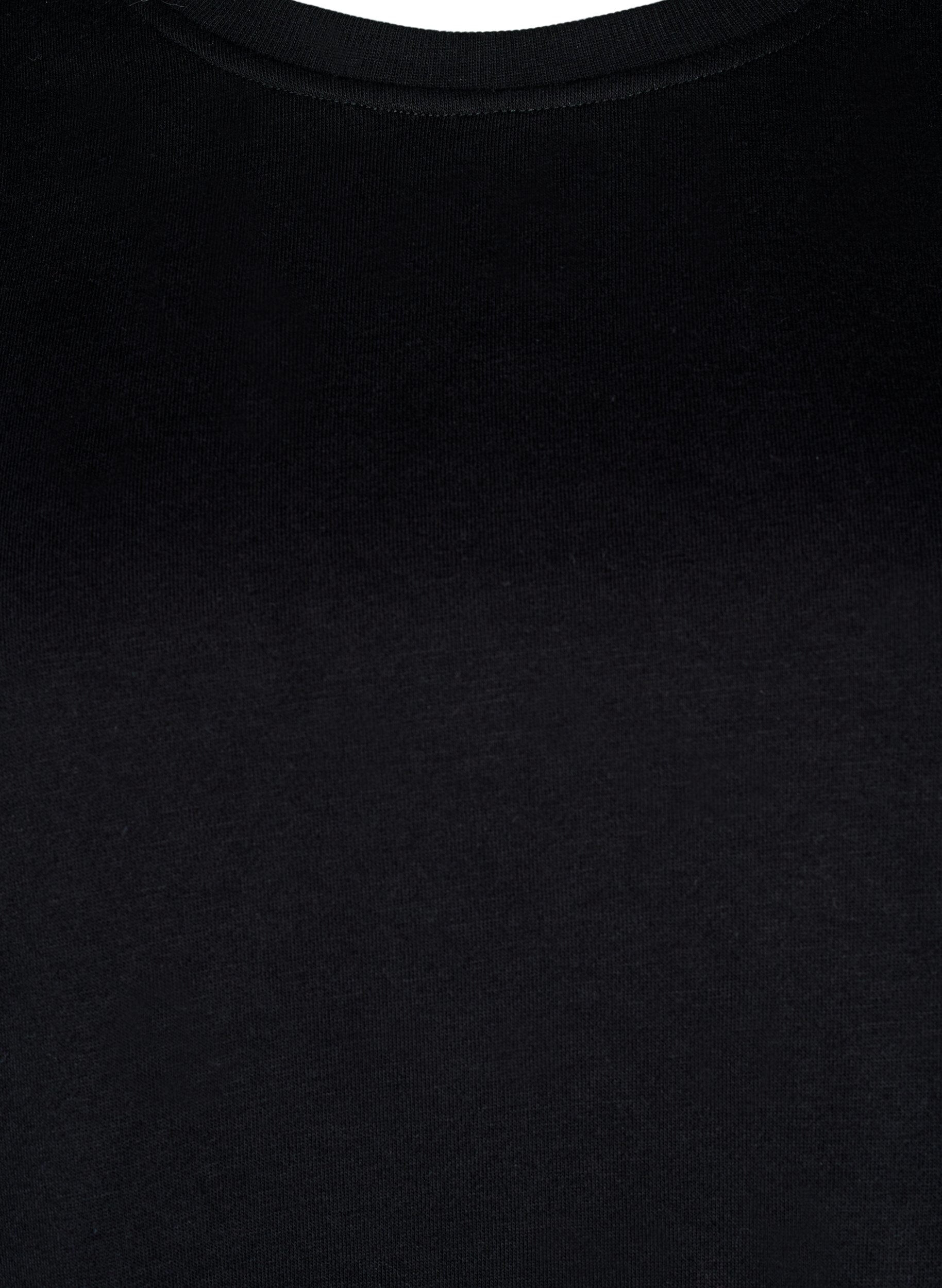 Zizzifashion Sweatshirt with embroidered cut-outs, Black, Packshot image number 2