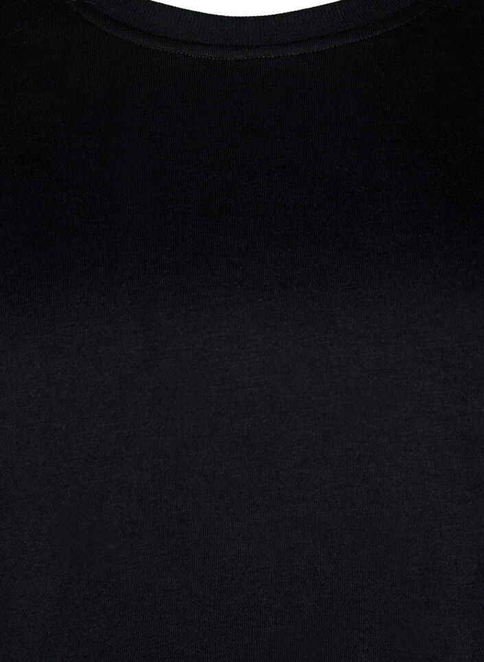 Sweatshirt with embroidered cut-outs, Black, Packshot image number 2