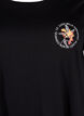 Cotton t-shirt with print on the front, Black W. Chest print, Packshot image number 2