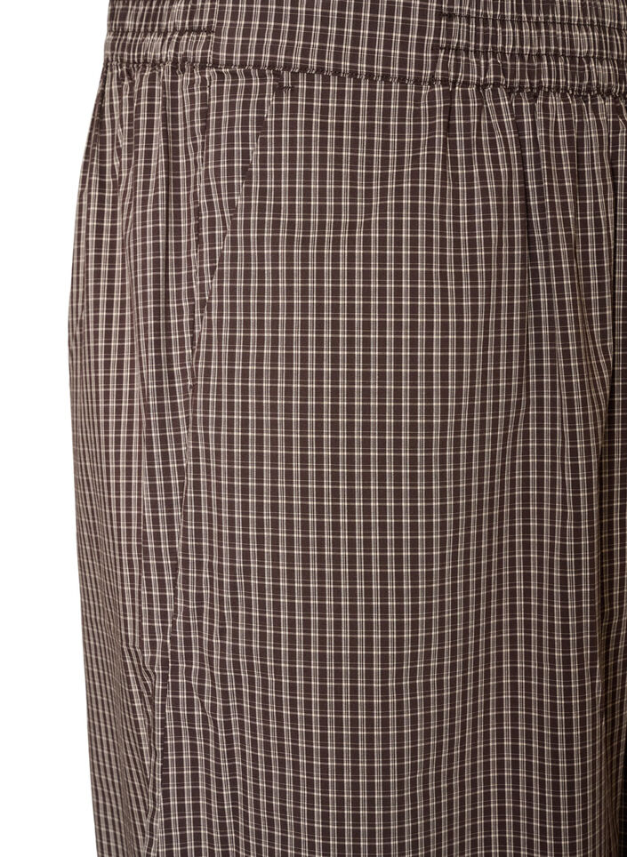 Balloon trousers with a high waist and all-over pattern, Brown, Packshot image number 2