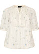 Blouse with print and 1/2 sleeves, Vanilla, Packshot image number 0