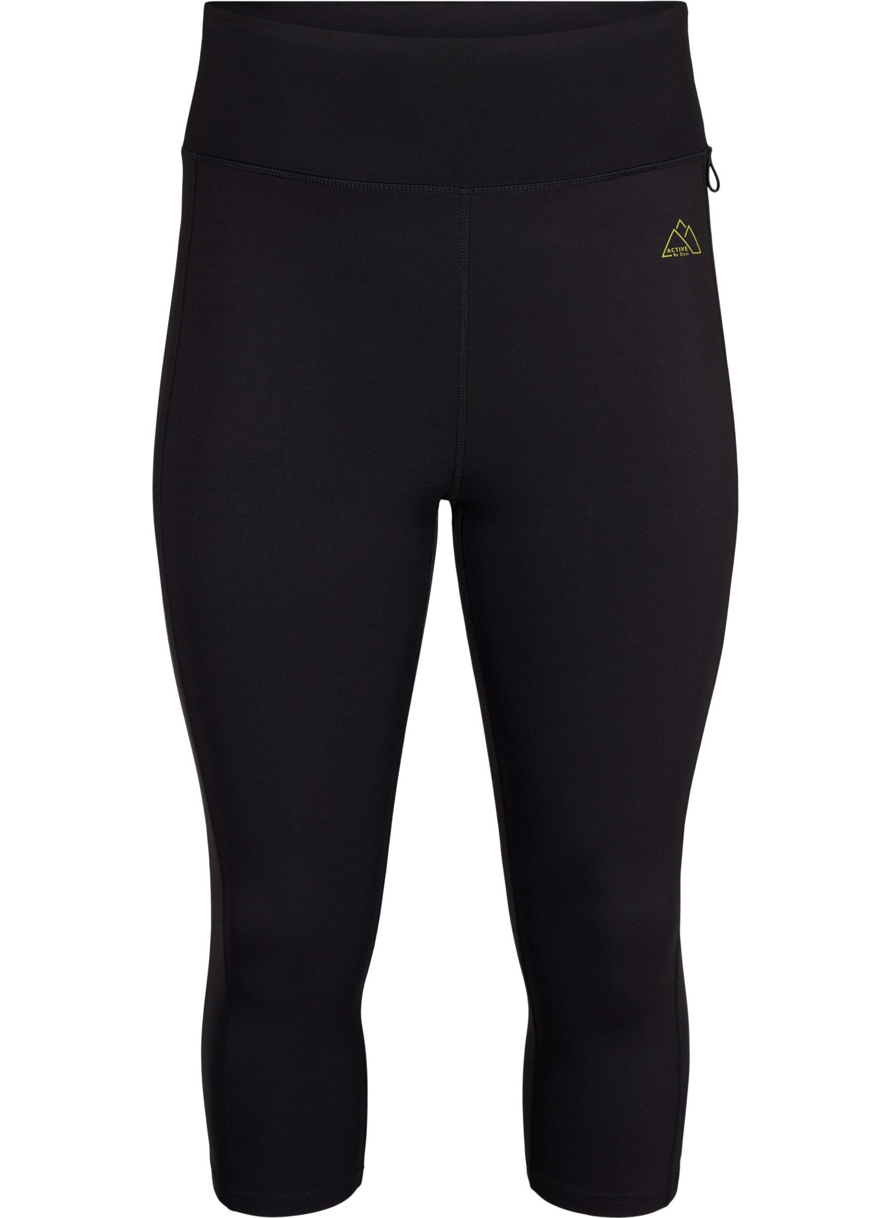 Zizzifashion 3/4 training leggings with pockets, Black, Packshot image number 0