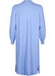 Long knitted cardigan with pockets, Cornflower Blue Mel., Packshot image number 1